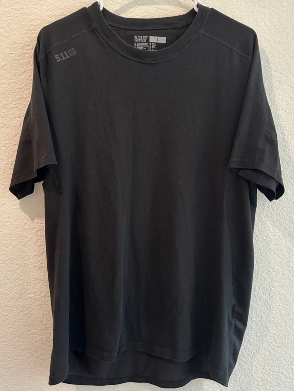 5.11 Men’s Tactical Black Short Sleeve Crew Tee with Subtle Logo